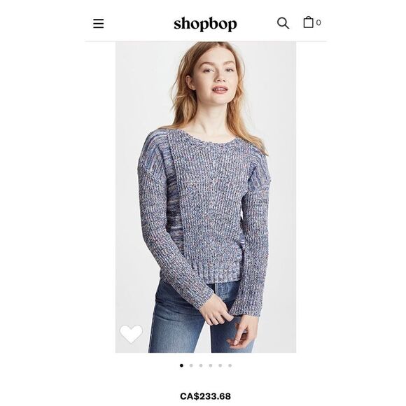 Rails - Elsa Speckled Blue Long Sleeve Knitted Cotton Blend Sweater - Picture 2 of 11